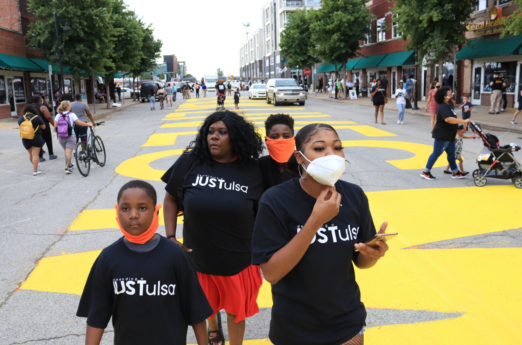 'Black Lives Matter' painted in Greenwood District
